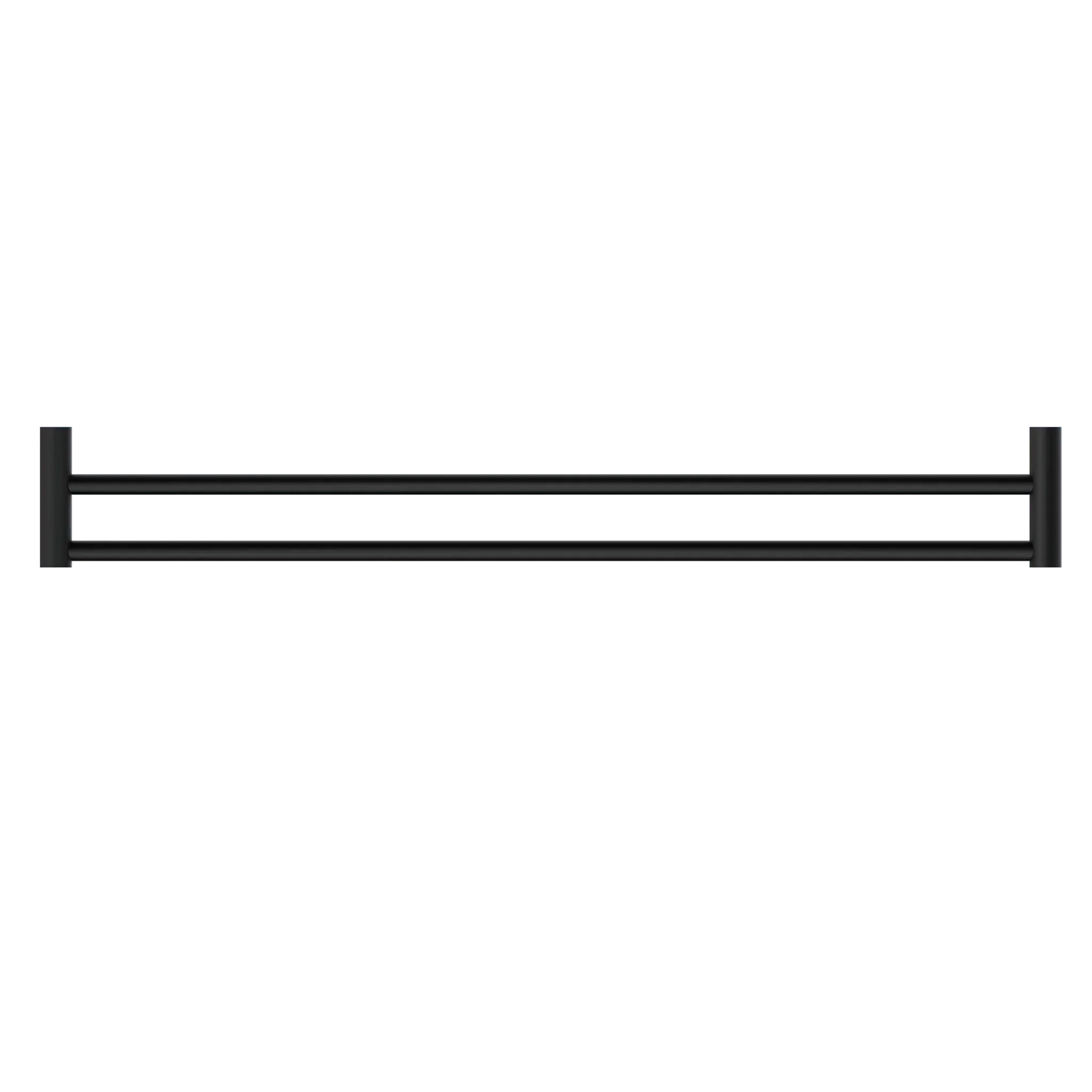NERO NEW MECCA DOUBLE TOWEL RAIL 800MM MATTE BLACK - Ideal Bathroom CentreNR2330dMB