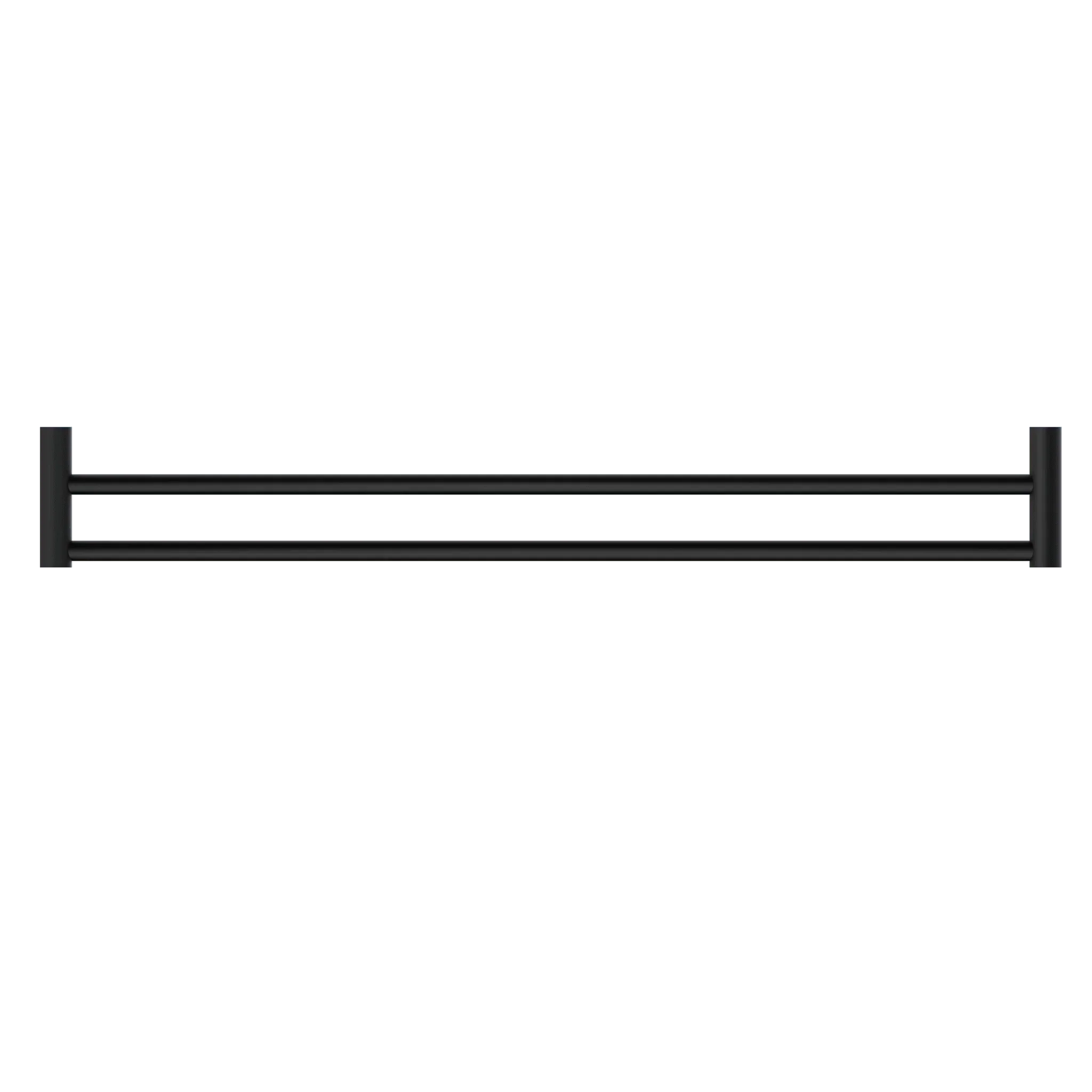 NERO NEW MECCA DOUBLE TOWEL RAIL 800MM MATTE BLACK - Ideal Bathroom CentreNR2330dMB