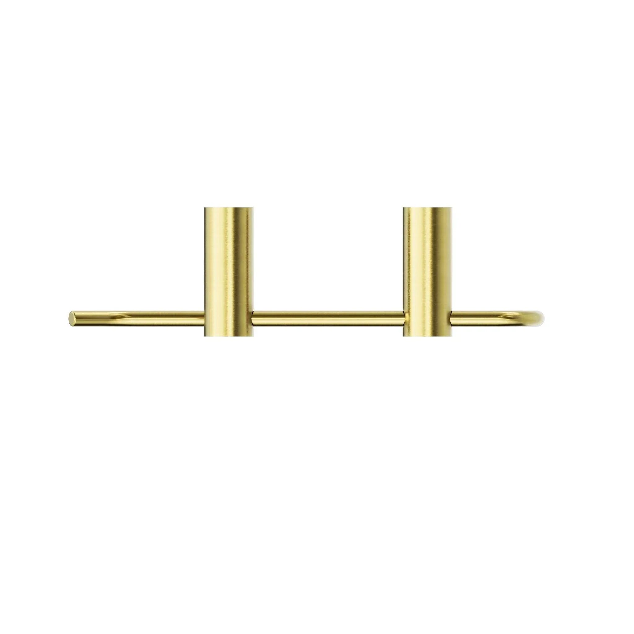 NERO NEW MECCA HAND TOWEL RAIL BRUSHED GOLD - Ideal Bathroom CentreNR2380BG