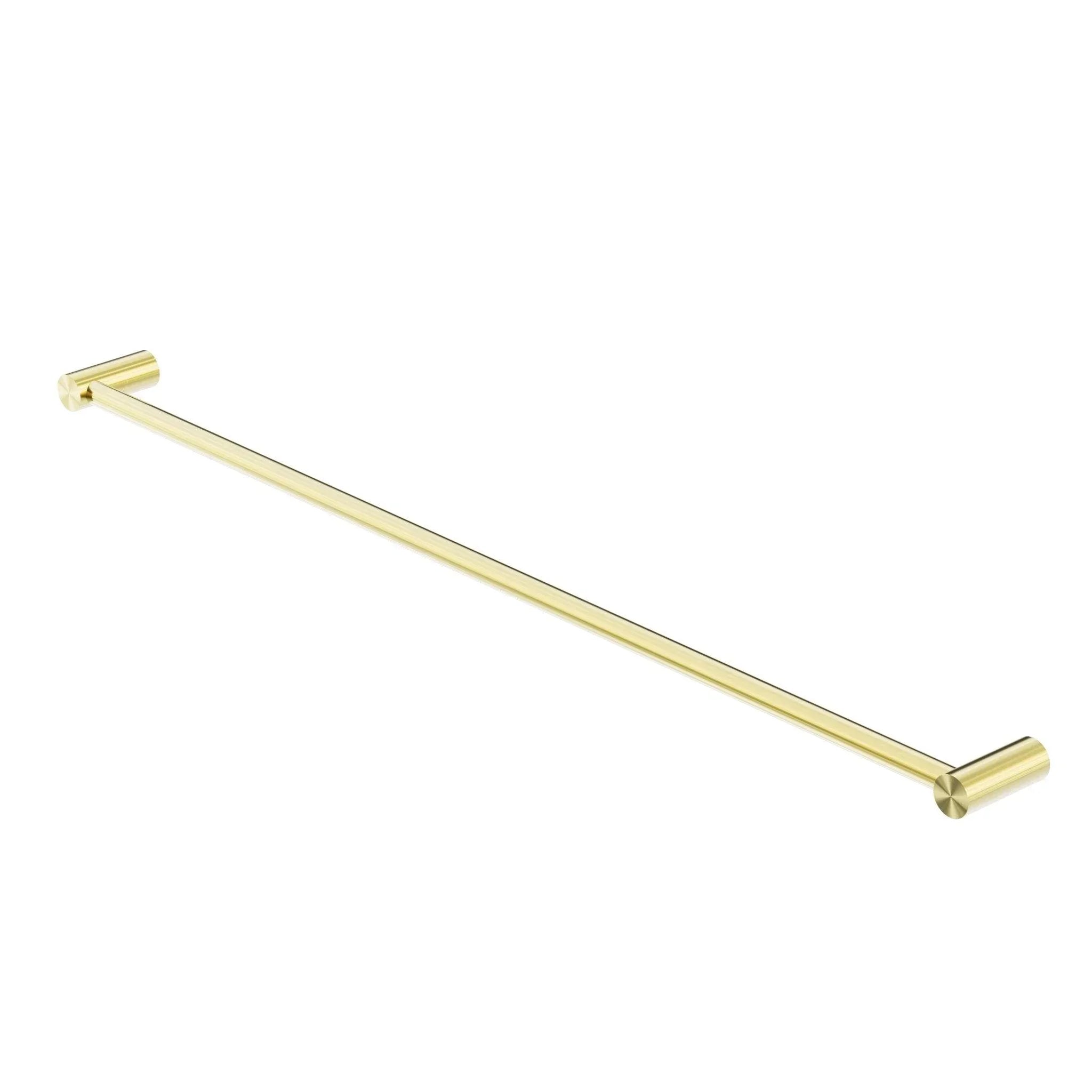 NERO NEW MECCA SINGLE TOWEL RAIL 800MM BRUSHED GOLD - Ideal Bathroom CentreNR2330BG