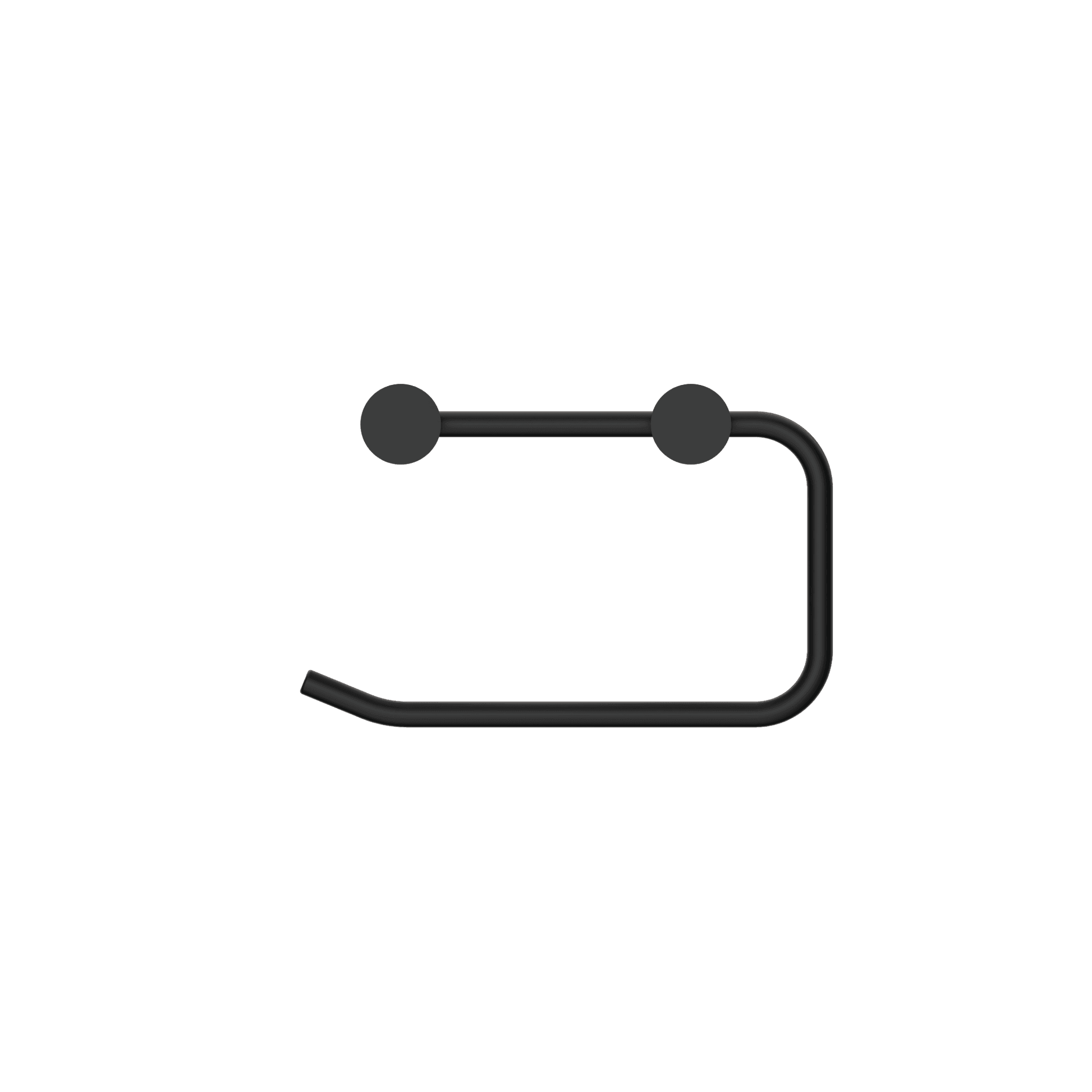 NERO NEW MECCA TOILET ROLL HOLDER MATTE BLACK - Ideal Bathroom CentreNR2386MB