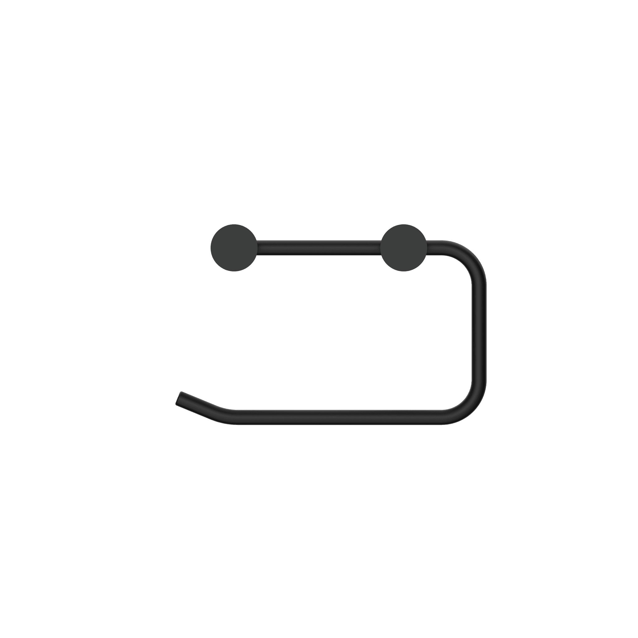 NERO NEW MECCA TOILET ROLL HOLDER MATTE BLACK - Ideal Bathroom CentreNR2386MB