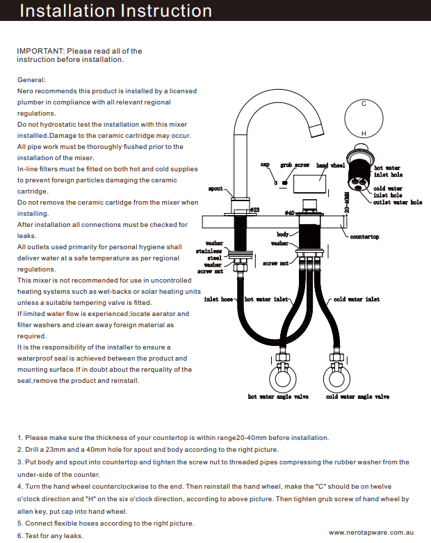 NERO OPAL PROGRESSIVE BASIN SET BRUSHED BRONZE - Ideal Bathroom CentreNR252001BZ