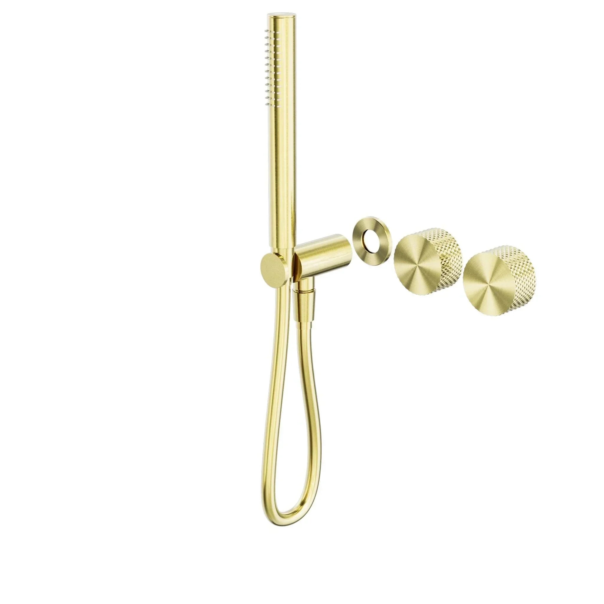 NERO OPAL PROGRESSIVE SHOWER SYSTEM SEPARATE PLATE TRIM KITS ONLY BRUSHED GOLD - Ideal Bathroom CentreNR252003dtBG