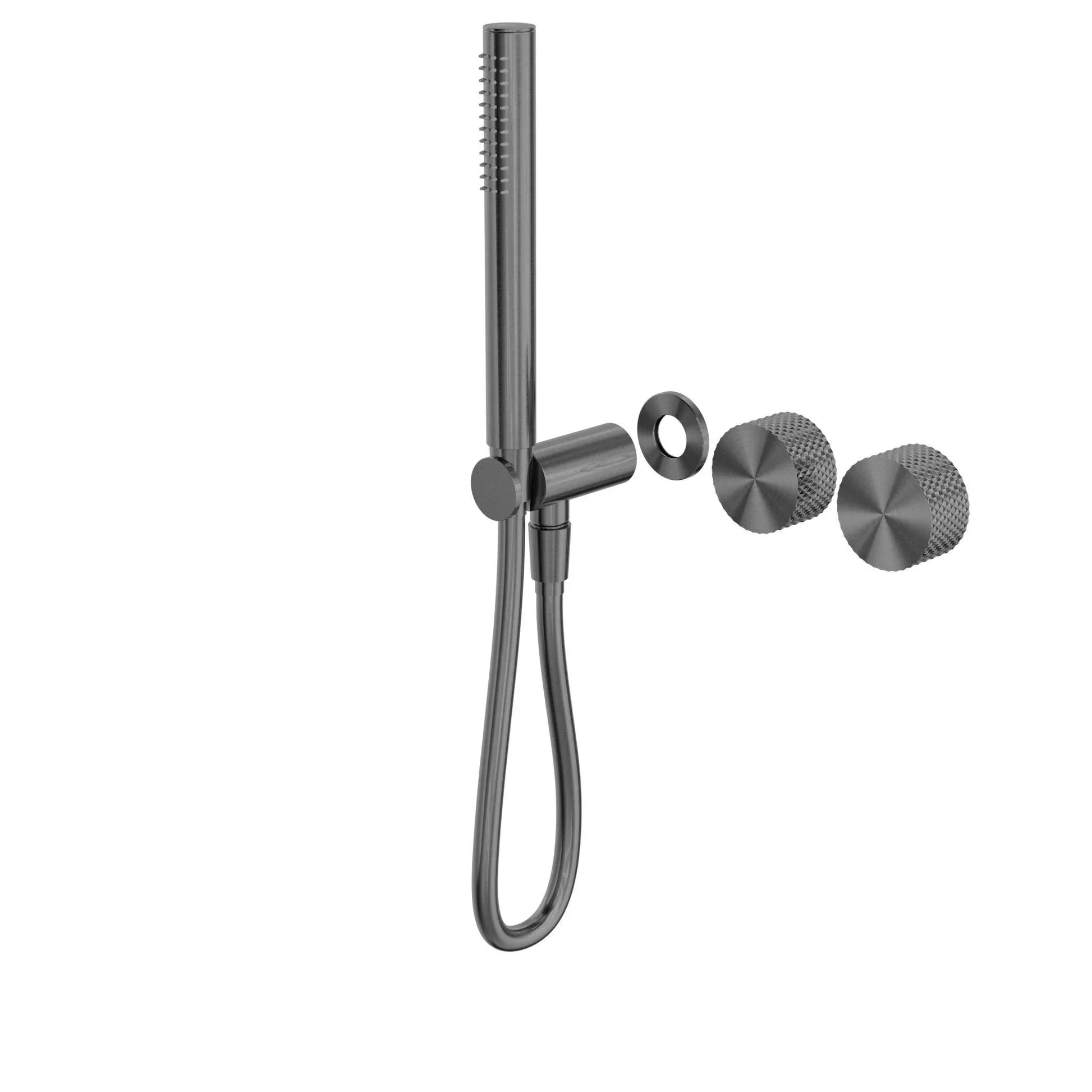 NERO OPAL PROGRESSIVE SHOWER SYSTEM SEPARATE PLATE TRIM KITS ONLY GRAPHITE - Ideal Bathroom CentreNR252003dtGR