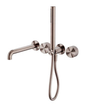 NERO OPAL PROGRESSIVE SHOWER SYSTEM SEPARATE PLATE WITH SPOUT 230MM BRUSHED BRONZE - Ideal Bathroom CentreNR252003b230BZ