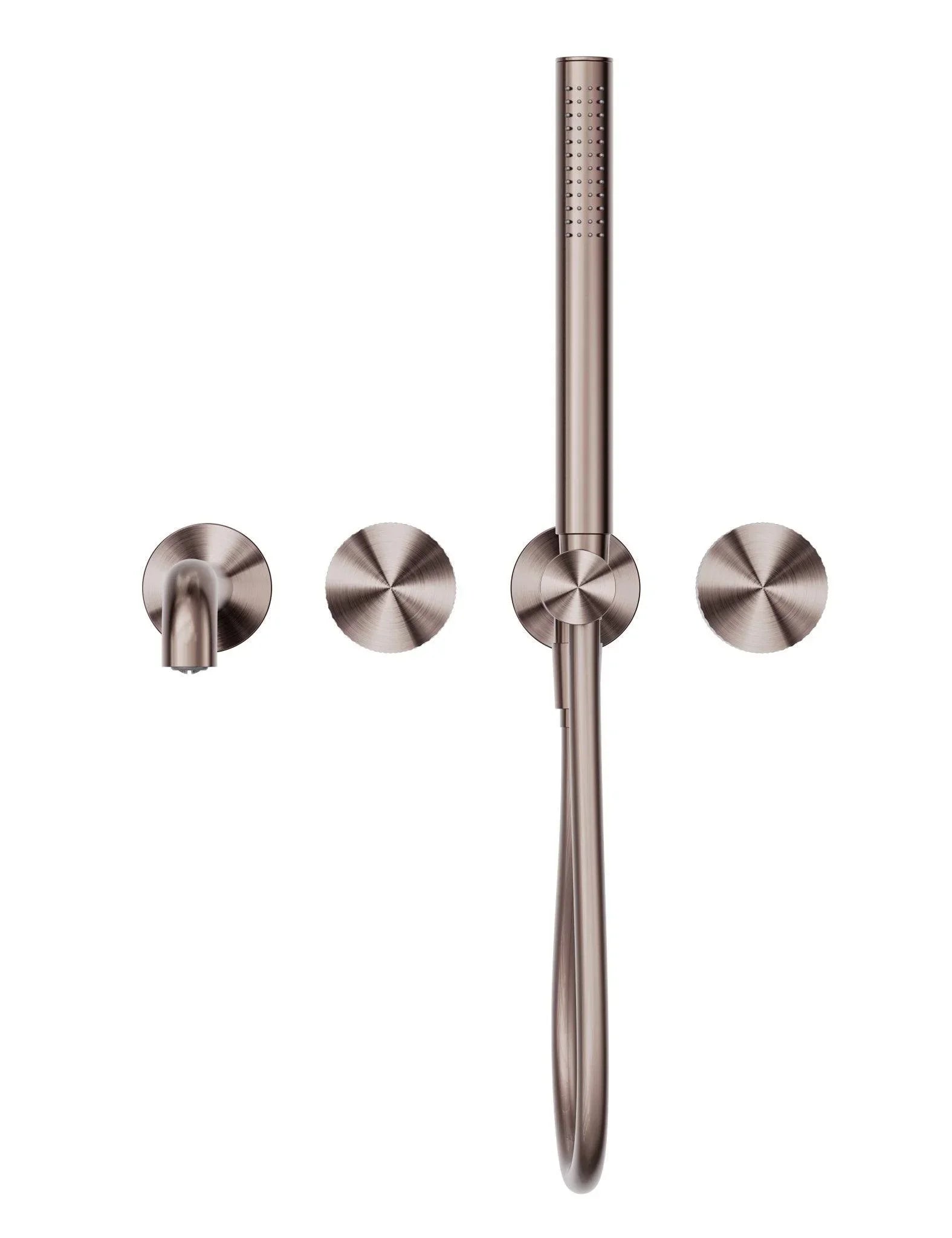 NERO OPAL PROGRESSIVE SHOWER SYSTEM SEPARATE PLATE WITH SPOUT 250MM BRUSHED BRONZE - Ideal Bathroom CentreNR252003b250BZ