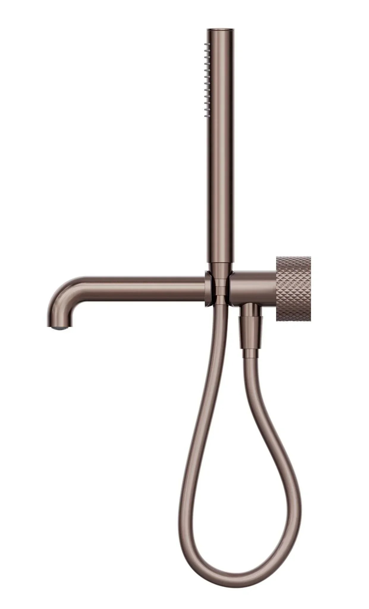 NERO OPAL PROGRESSIVE SHOWER SYSTEM SEPARATE PLATE WITH SPOUT 250MM BRUSHED BRONZE - Ideal Bathroom CentreNR252003b250BZ