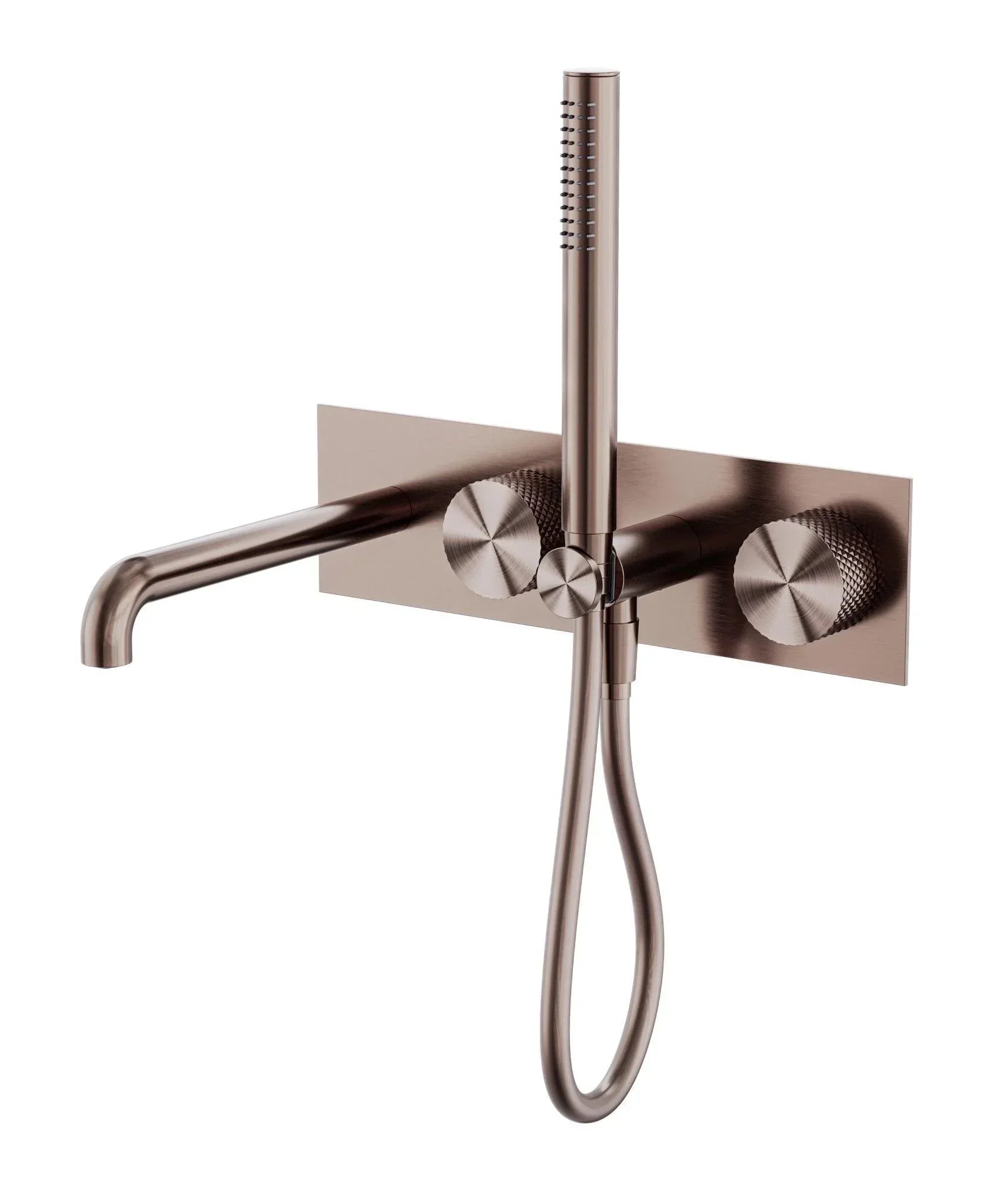 NERO OPAL PROGRESSIVE SHOWER SYSTEM WITH SPOUT 230MM BRUSHED BRONZE - Ideal Bathroom CentreNR252003a230BZ