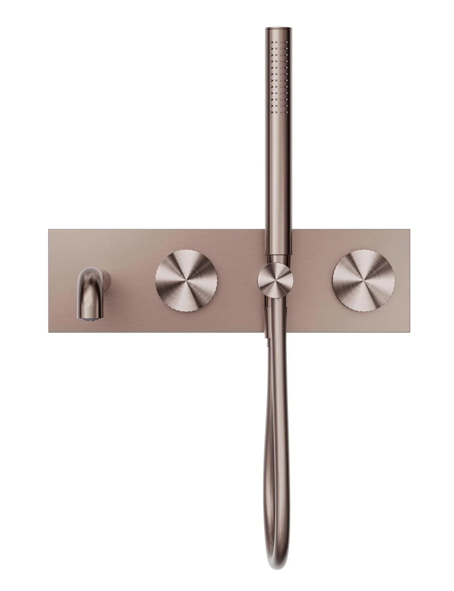 NERO OPAL PROGRESSIVE SHOWER SYSTEM WITH SPOUT 250MM BRUSHED BRONZE - Ideal Bathroom CentreNR252003a250BZ