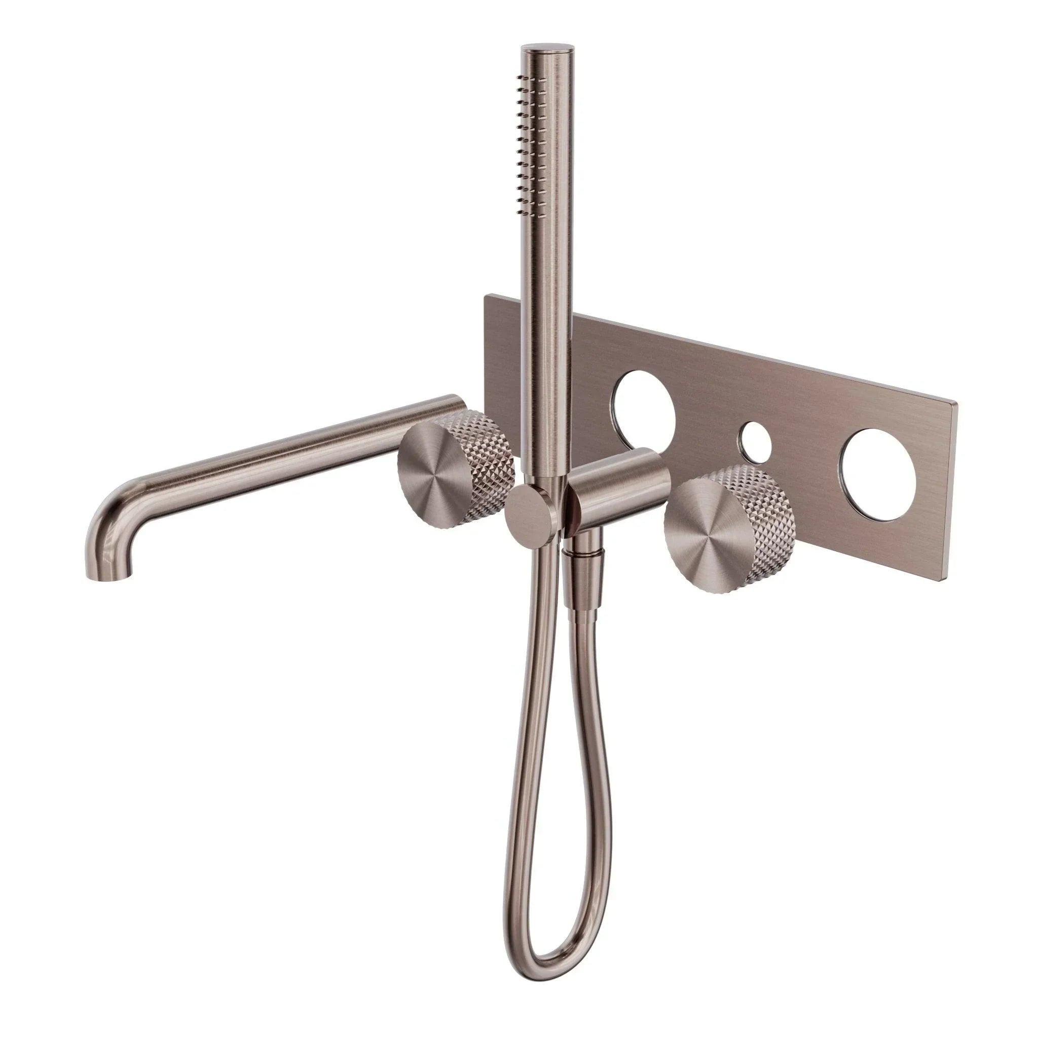 NERO OPAL PROGRESSIVE SHOWER SYSTEM WITH SPOUT 250MM TRIM KITS ONLY BRUSHED BRONZE - Ideal Bathroom CentreNR252003a250tBZ