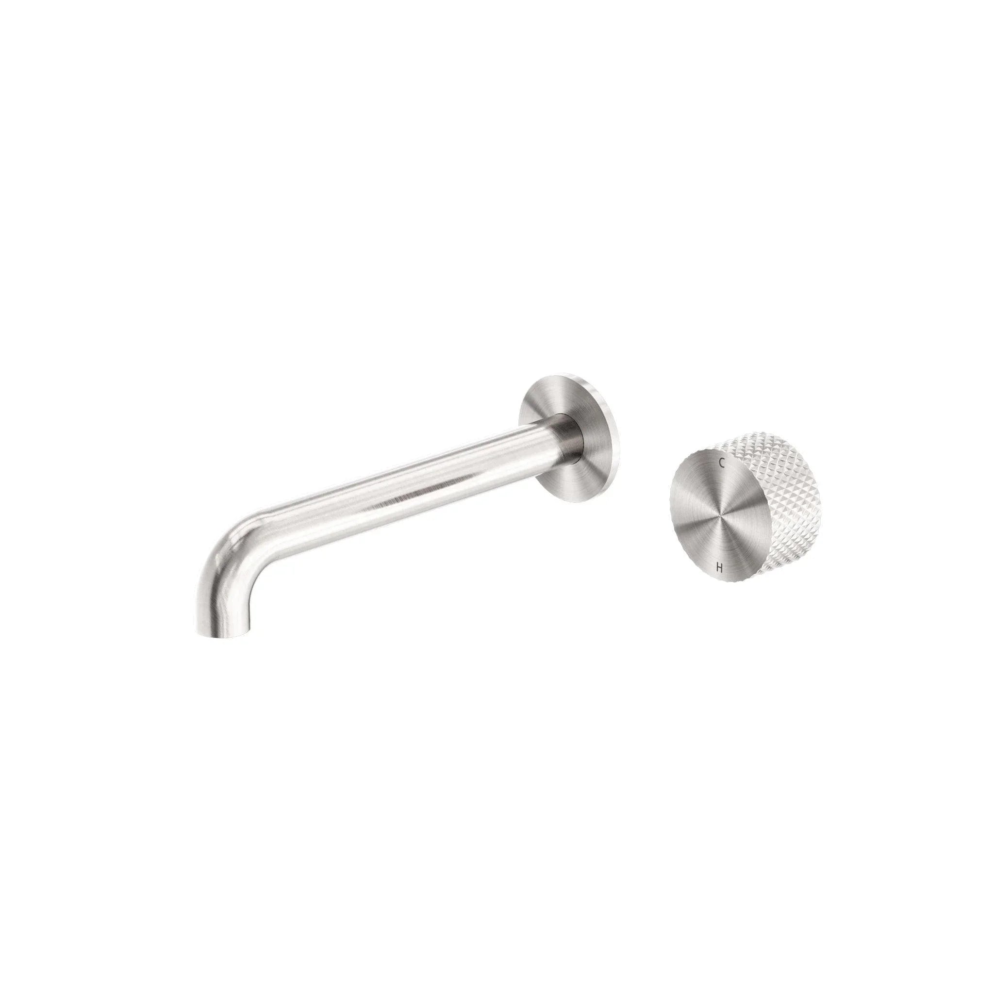 NERO OPAL PROGRESSIVE WALL BASIN/BATH SET 120MM BRUSHED NICKEL - Ideal Bathroom CentreNR252007a120BN