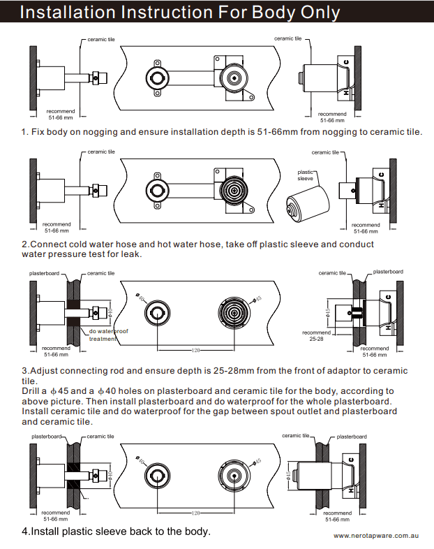 NERO OPAL PROGRESSIVE WALL BASIN/BATH SET 160MM BRUSHED NICKEL - Ideal Bathroom CentreNR252007a160BN