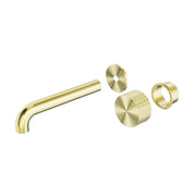 NERO OPAL PROGRESSIVE WALL BASIN/BATH SET 160MM TRIM KITS ONLY BRUSHED GOLD - Ideal Bathroom CentreNR252007at160BG