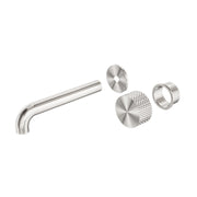 NERO OPAL PROGRESSIVE WALL BASIN/BATH SET 160MM TRIM KITS ONLY BRUSHED NICKEL - Ideal Bathroom CentreNR252007at160BN