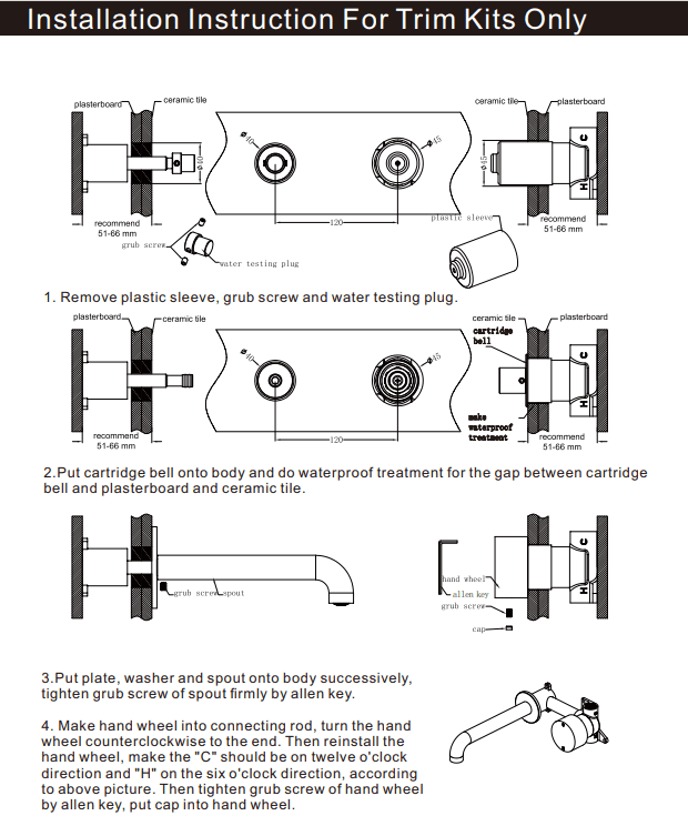 NERO OPAL PROGRESSIVE WALL BASIN/BATH SET 230MM BRUSHED BRONZE - Ideal Bathroom CentreNR252007a230BZ