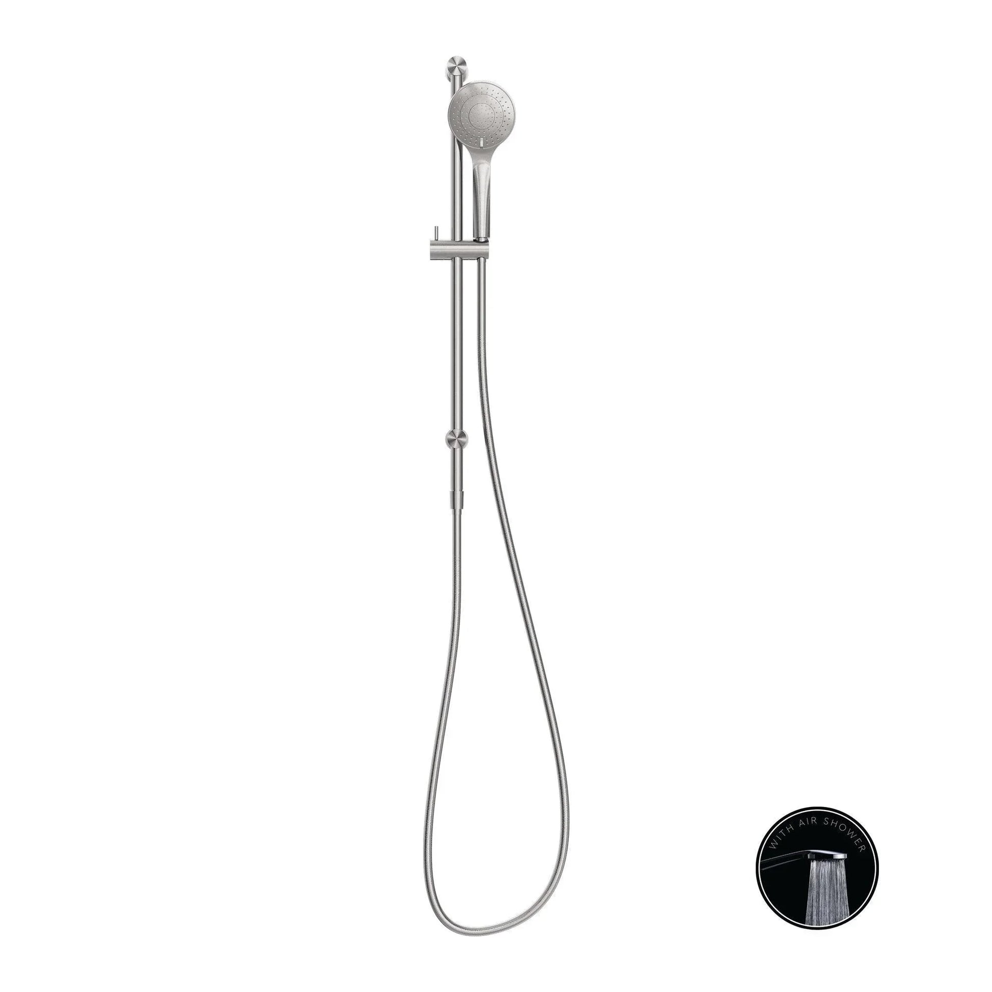 Nero Opal Shower On Rail with Air Shower - Ideal Bathroom CentreNR251905aBNBrushed Nickel