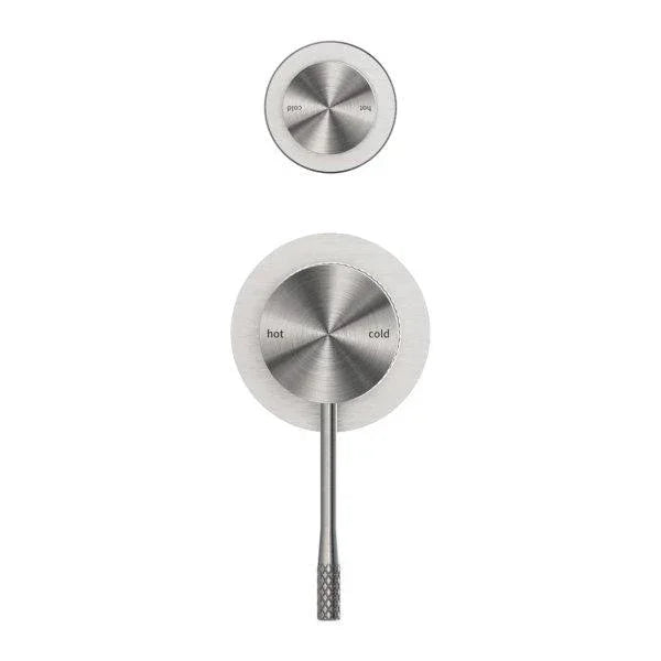 Nero Opal Wall Shower Mixer With Diverter Separate Plate - Ideal Bathroom CentreNR251909eBNBrushed Nickel