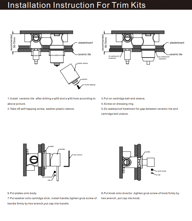 NERO PREMIUM 35MM UNIVERSAL SHOWER MIXER WITH DIVERTOR HORIZONTAL BODY ONLY - Ideal Bathroom CentreNRUB003AP