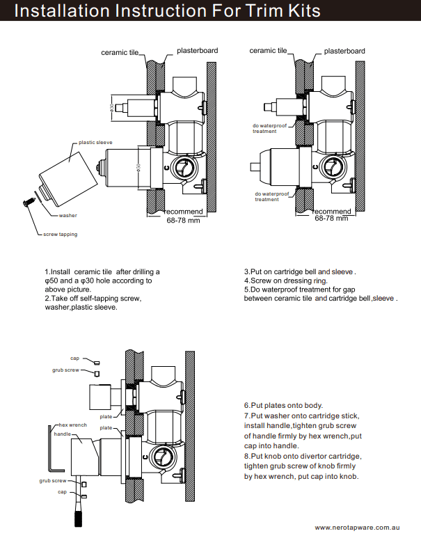 NERO PROJECT 35MM UNIVERSAL SHOWER MIXER WITH DIVERTOR BODY ONLY - Ideal Bathroom CentreNRUB003