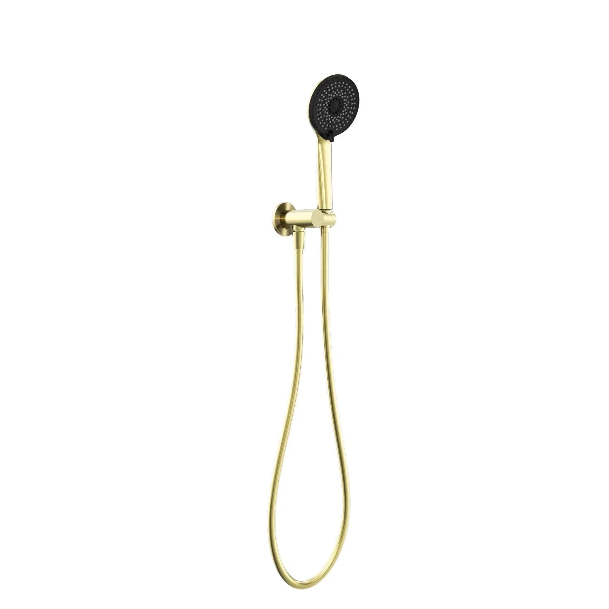 NERO PROJECT ROUND SHOWER ON BRACKET 4 STAR RATING BRUSHED GOLD - Ideal Bathroom CentreNR320BG