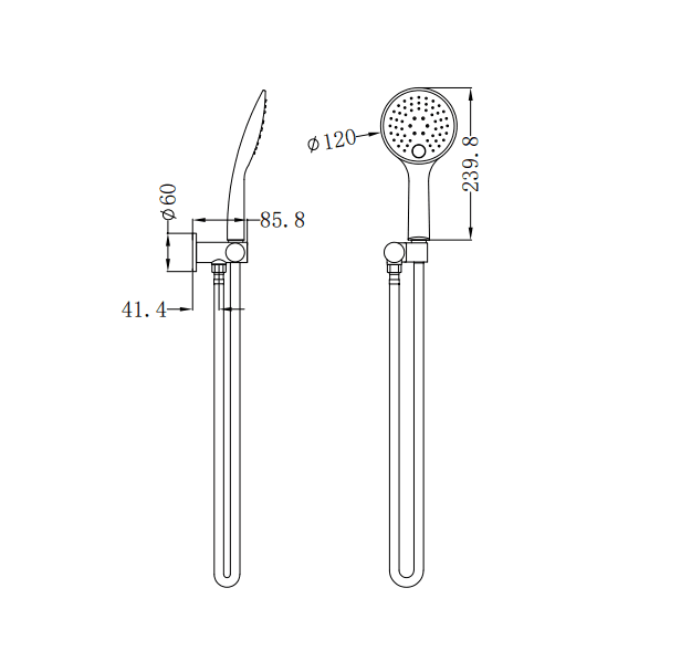 NERO RAIN 3 FUNCTION SHOWER ON BRACKET CHROME - Ideal Bathroom CentreNR305CH