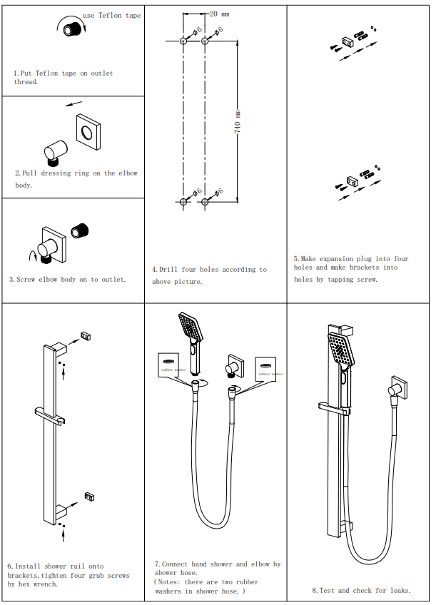 NERO RAIN 3 FUNCTION SHOWER RAIL CHROME - Ideal Bathroom CentreNR303CH