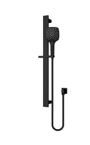 NERO RAIN SQUARE 3 FUNCTION SHOWER RAIL MATTE BLACK - Ideal Bathroom CentreNR304MB