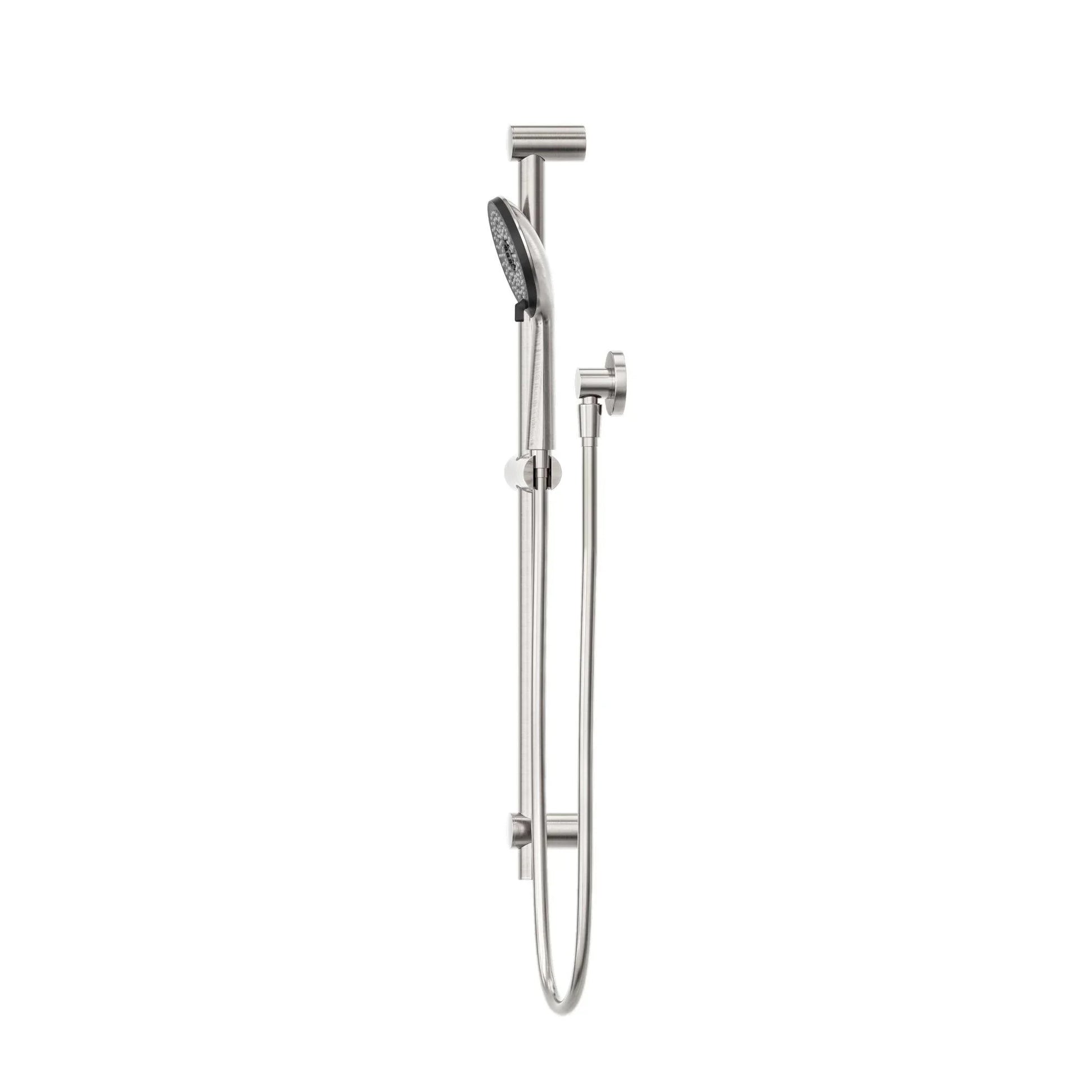 NERO ROUND METAL PROJECT RAIL SHOWER BRUSHED NICKEL - Ideal Bathroom CentreNR318BN
