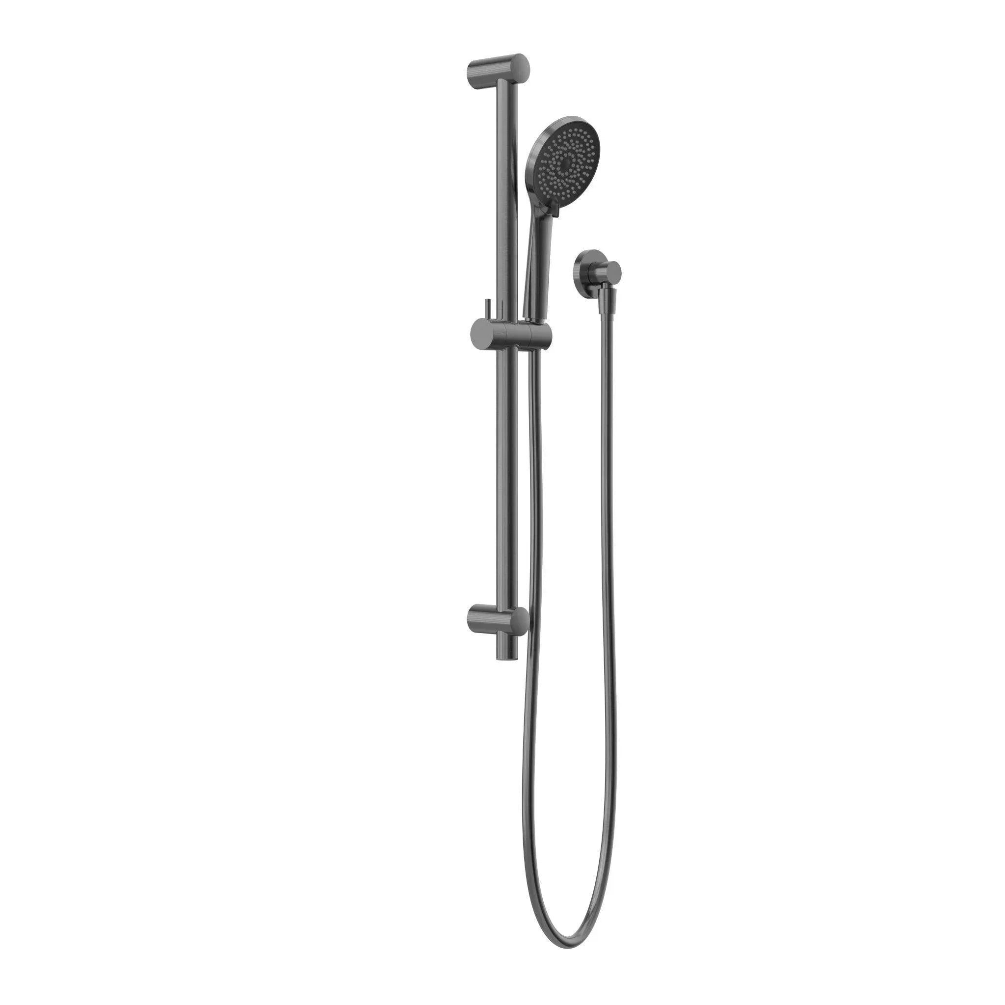 NERO ROUND METAL PROJECT RAIL SHOWER GUN METAL - Ideal Bathroom CentreNR318GM