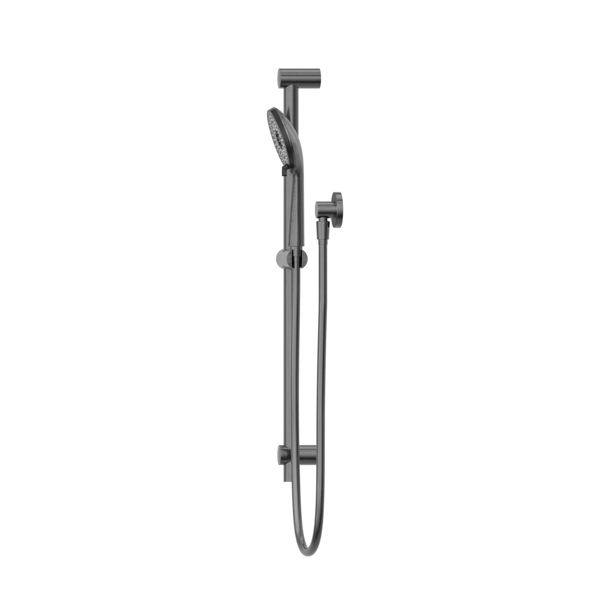 NERO ROUND METAL PROJECT RAIL SHOWER GUN METAL - Ideal Bathroom CentreNR318GM
