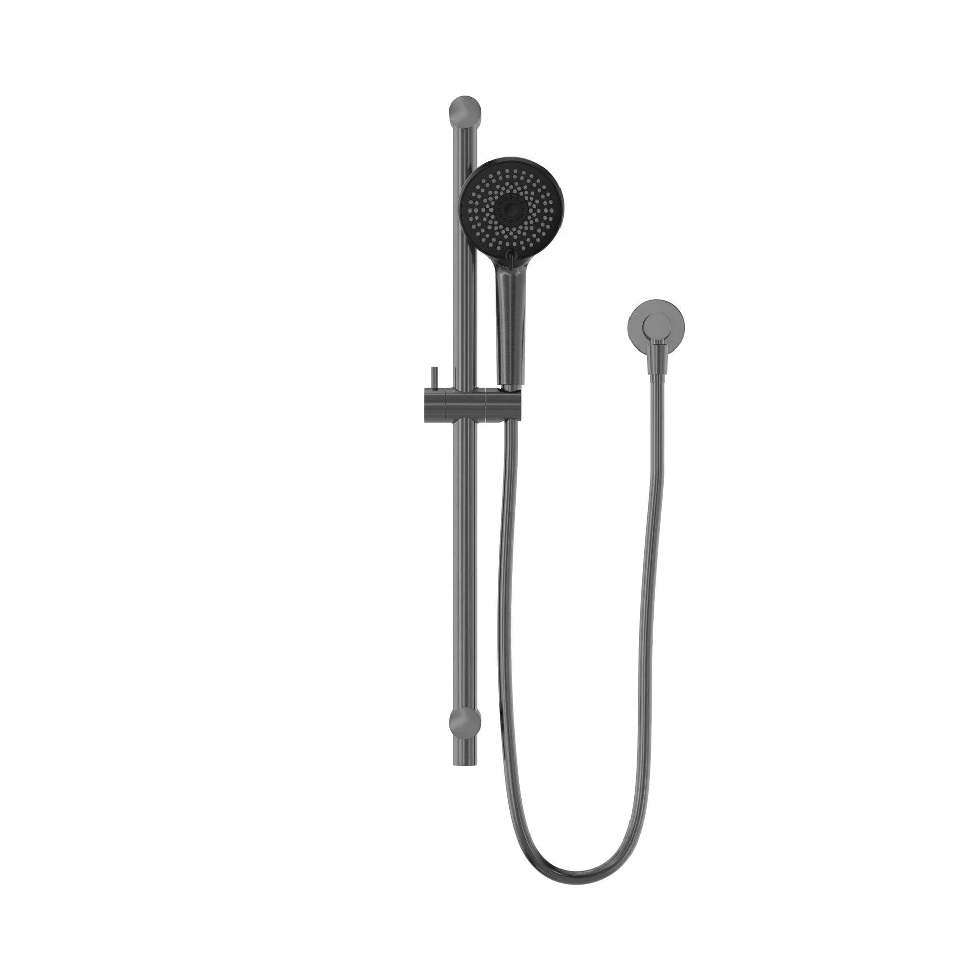 NERO ROUND METAL PROJECT SHOWER RAIL 4 STAR RATING GUN METAL - Ideal Bathroom CentreNR319GM