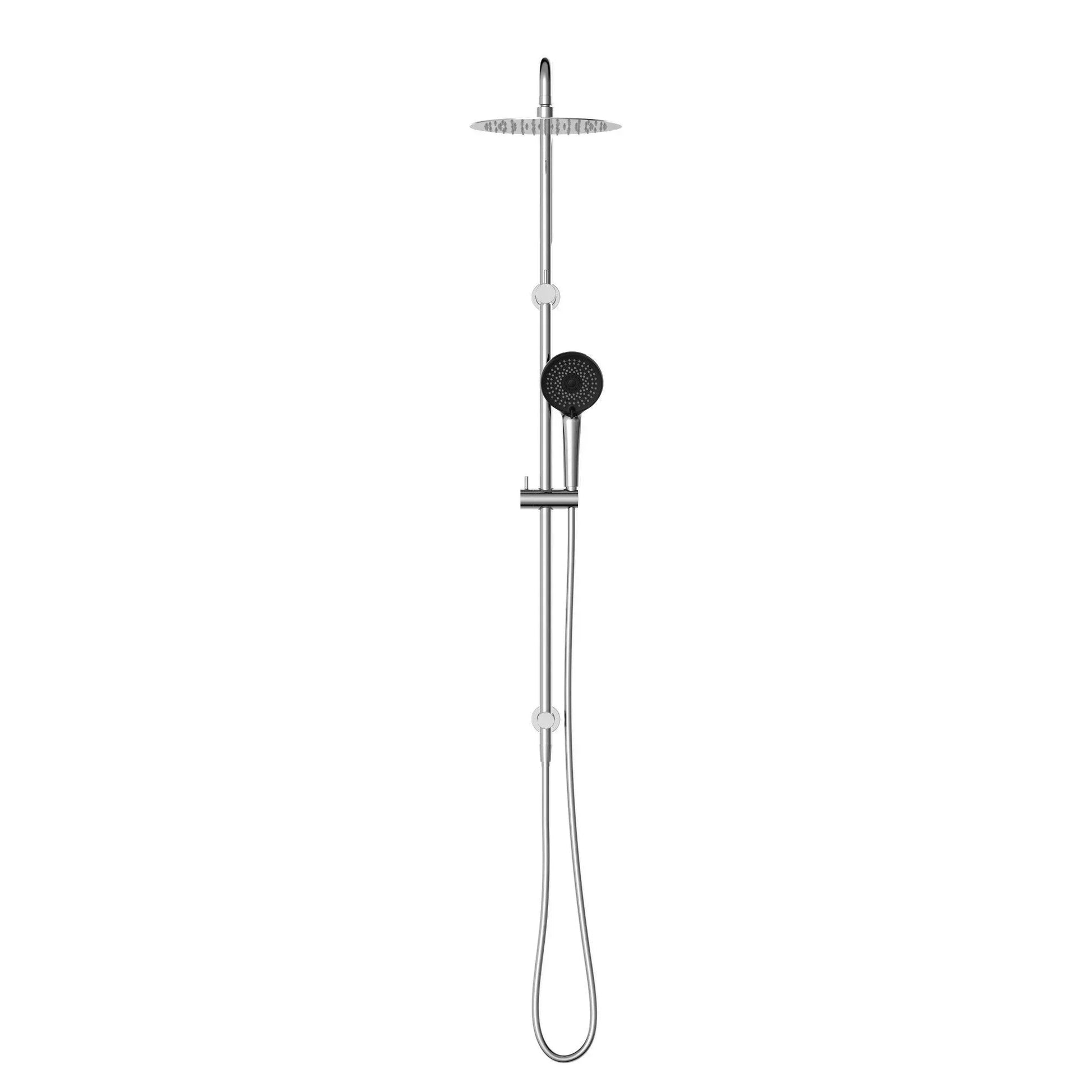 NERO ROUND PROJECT TWIN SHOWER 4 STAR RATING CHROME - Ideal Bathroom CentreNR232105fCH