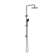 NERO ROUND PROJECT TWIN SHOWER 4 STAR RATING GUN METAL - Ideal Bathroom CentreNR232105fGM