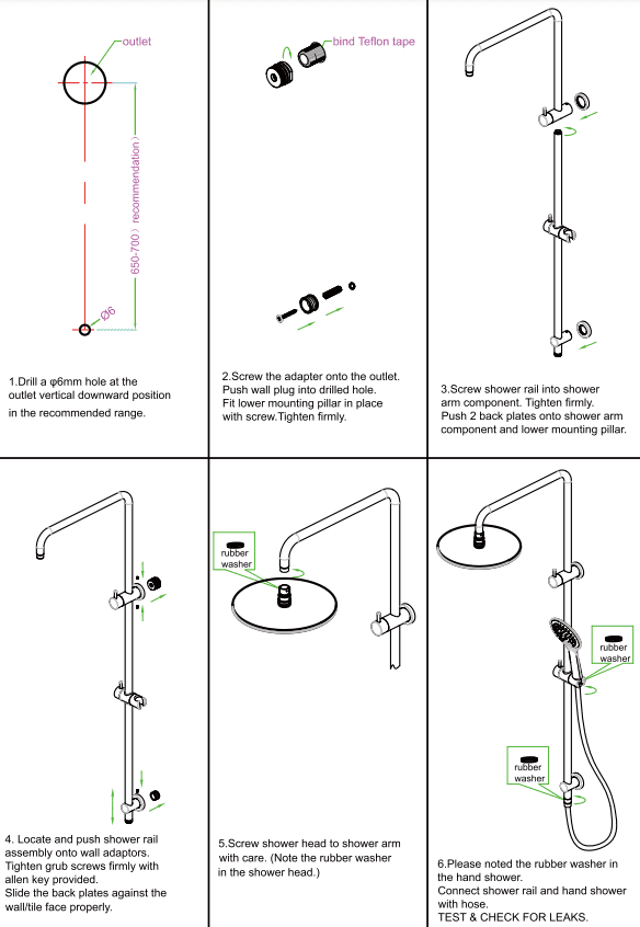 NERO ROUND PROJECT TWIN SHOWER GUN METAL - Ideal Bathroom CentreNR232105DGM