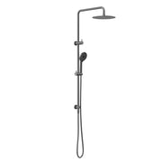 NERO ROUND PROJECT TWIN SHOWER GUN METAL - Ideal Bathroom CentreNR232105DGM