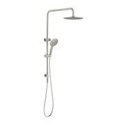 NERO ROUND TWIN SHOWER BRUSHED NICKEL - Ideal Bathroom CentreNR250805aBN