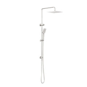 NERO SQUARE PROJECT TWIN SHOWER BRUSHED NICKEL - Ideal Bathroom CentreNR232105EBN