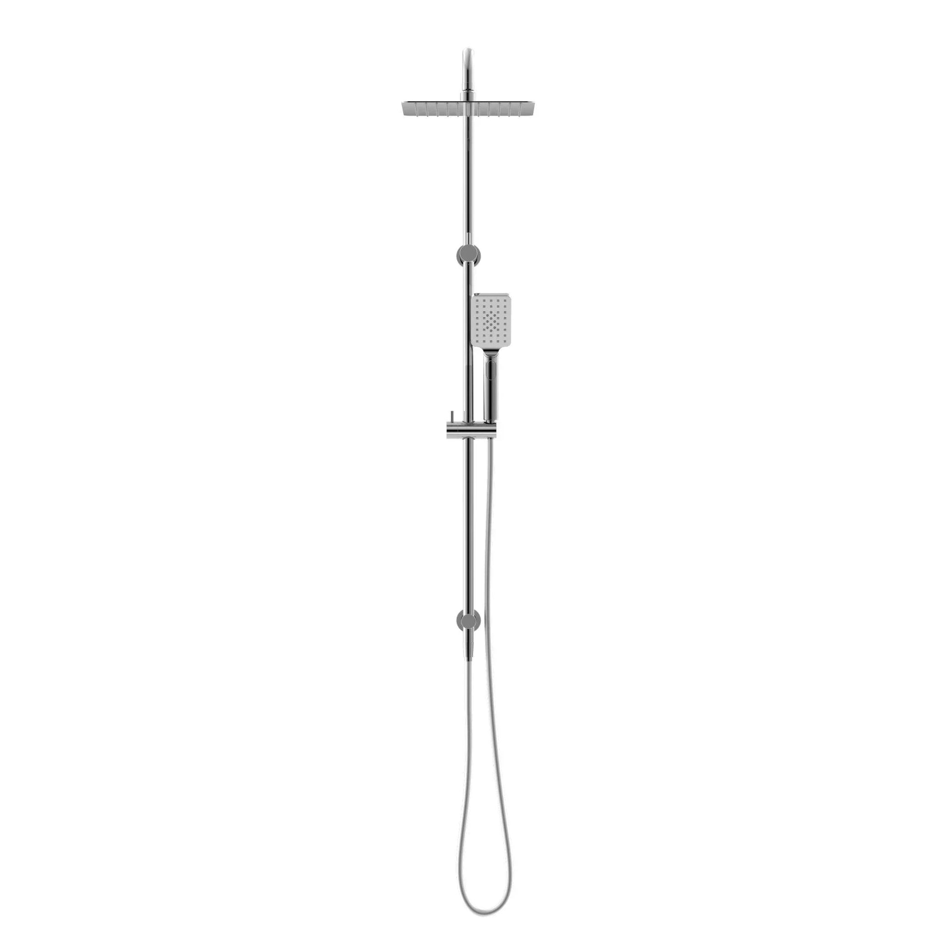NERO SQUARE PROJECT TWIN SHOWER CHROME - Ideal Bathroom CentreNR232105ECH