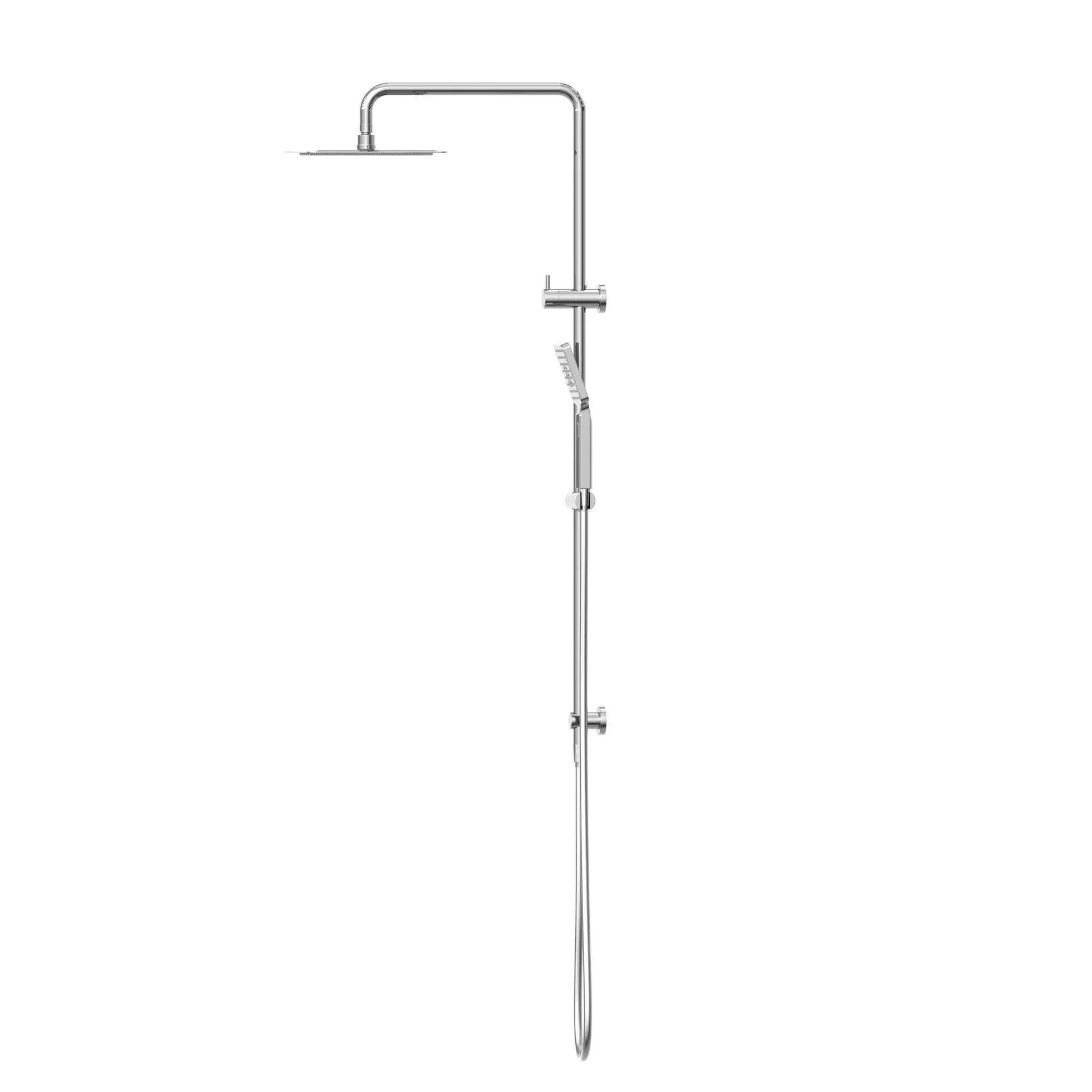 NERO SQUARE PROJECT TWIN SHOWER CHROME - Ideal Bathroom CentreNR232105ECH