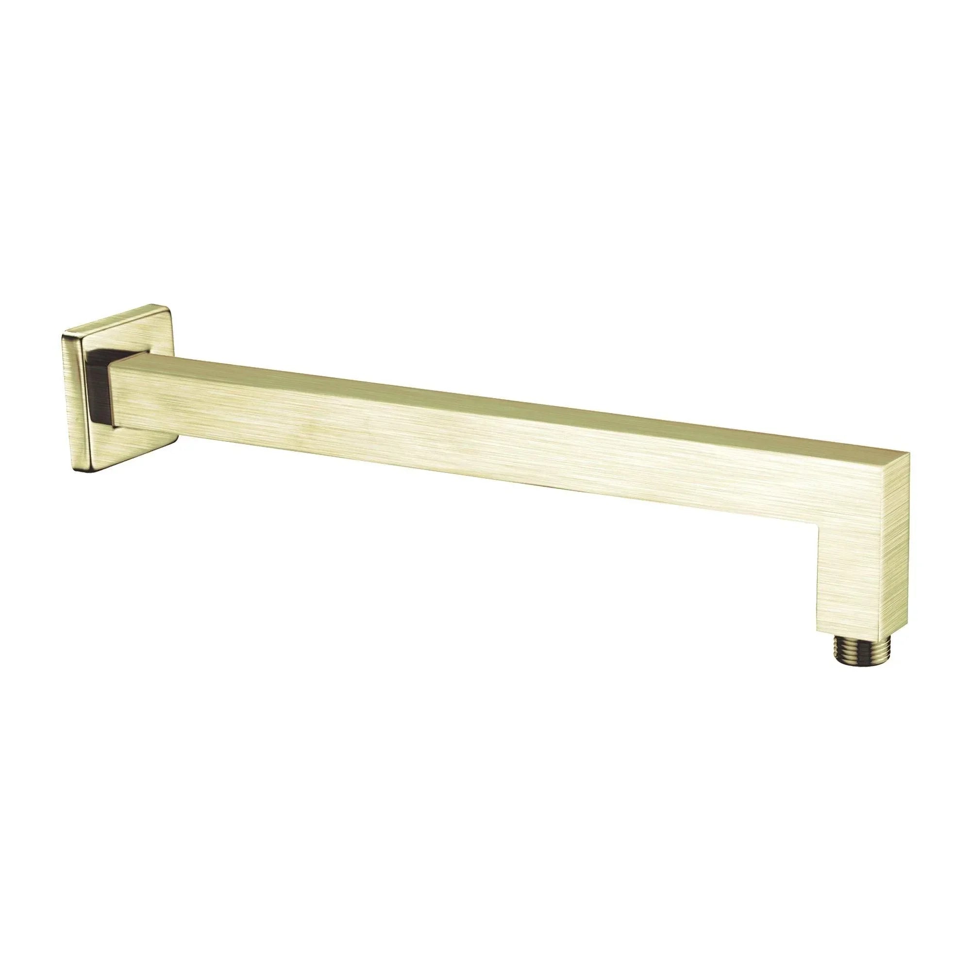 NERO SQUARE SHOWER ARM BRUSHED GOLD - Ideal Bathroom CentreNR501BG