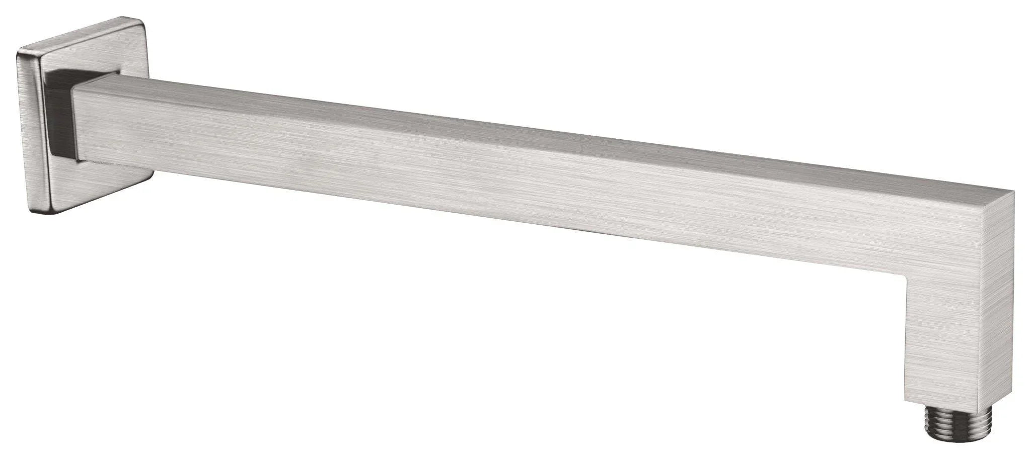 NERO SQUARE SHOWER ARM BRUSHED NICKEL - Ideal Bathroom CentreNR501BN