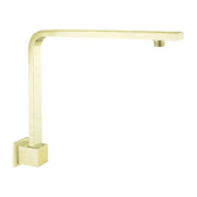 NERO SQUARE SWIVEL SHOWER ARM BRUSHED GOLD - Ideal Bathroom CentreNR505BG