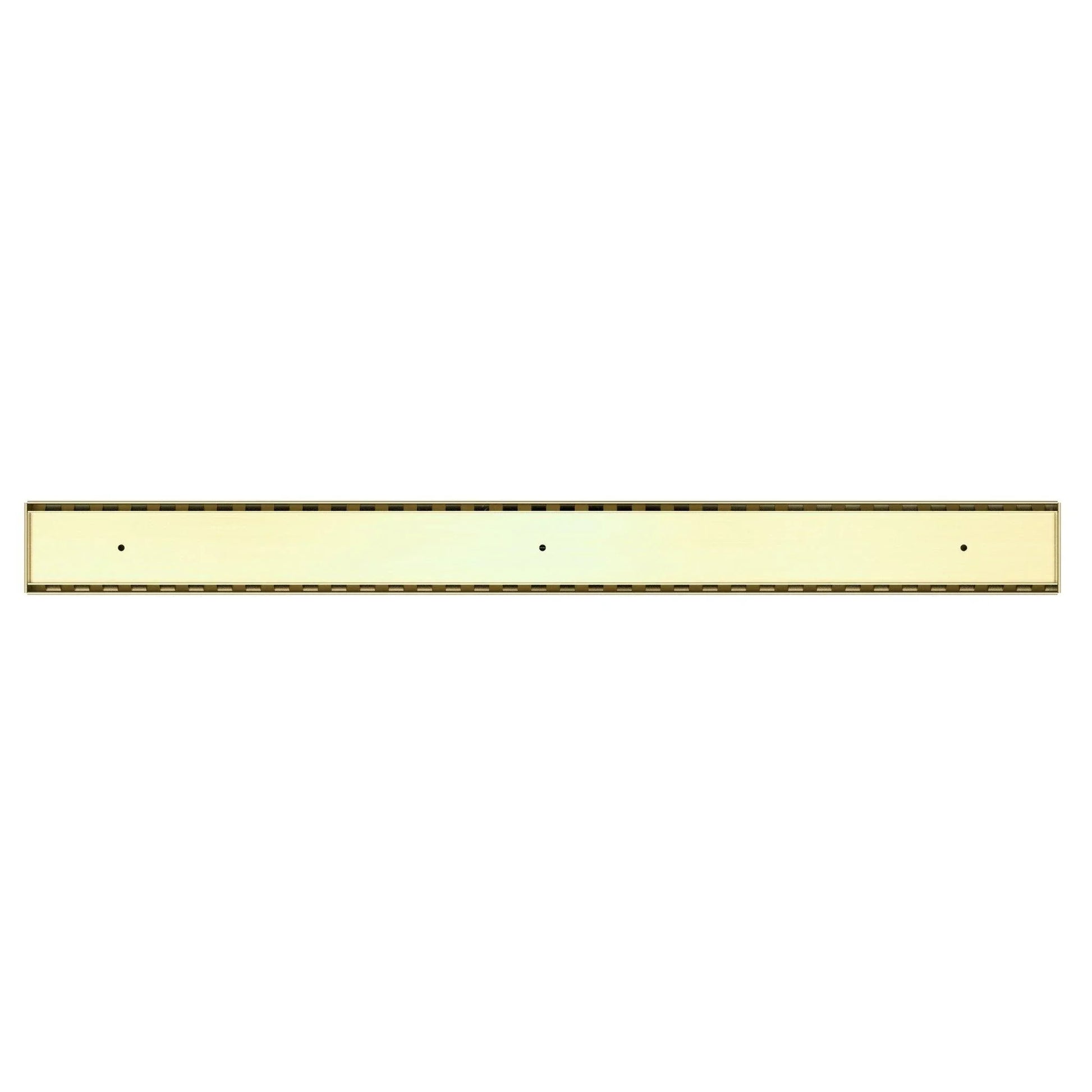 NERO TILE INSERT V CHANNEL FLOOR GRATE 50MM OUTLET WITHOUT OUTLET AND HOLE SAW BRUSHED GOLD - Ideal Bathroom CentreNRFG002BG