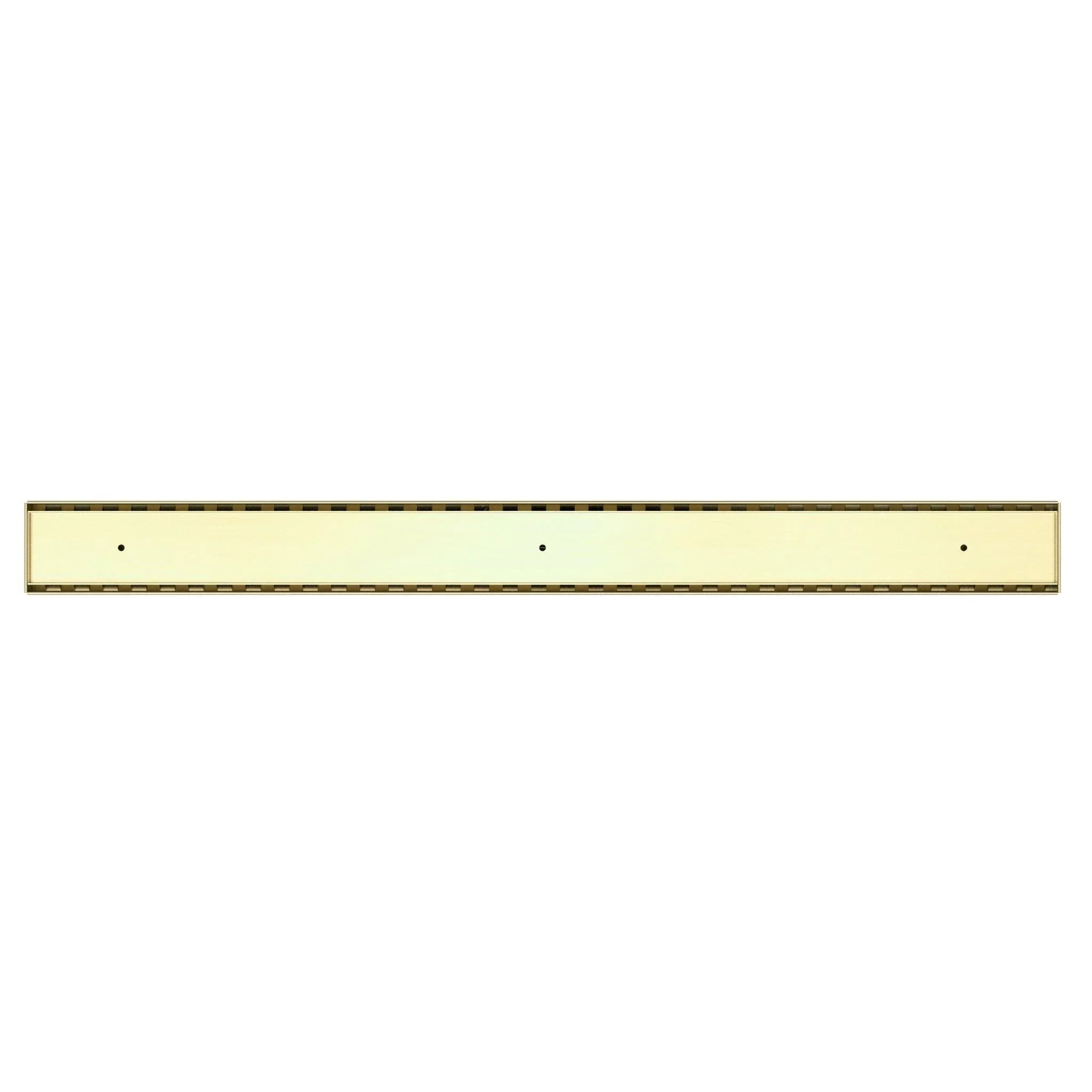 NERO TILE INSERT V CHANNEL FLOOR GRATE 50MM OUTLET WITHOUT OUTLET AND HOLE SAW BRUSHED GOLD - Ideal Bathroom CentreNRFG002BG