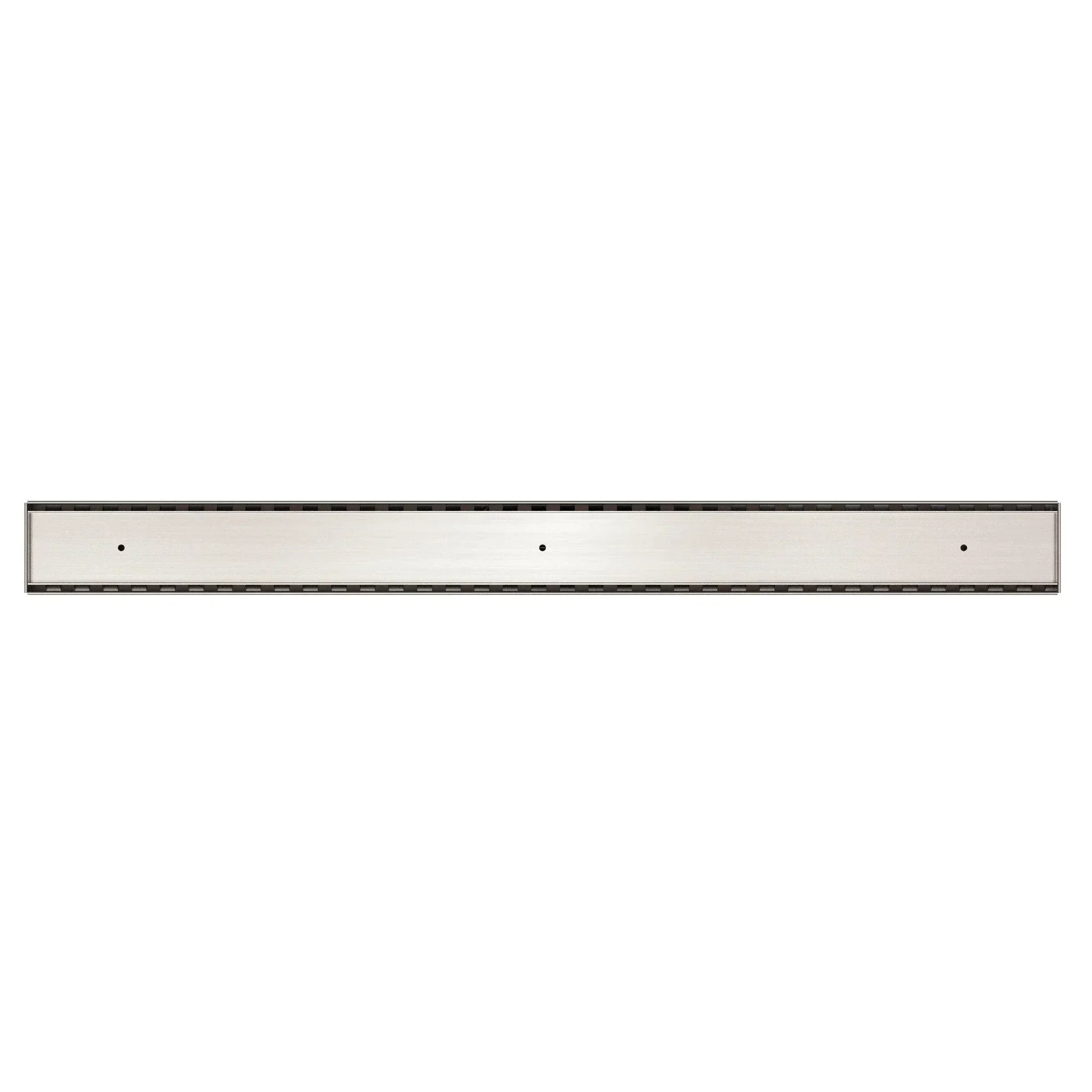 NERO TILE INSERT V CHANNEL FLOOR GRATE 50MM OUTLET WITHOUT OUTLET AND HOLE SAW BRUSHED NICKEL - Ideal Bathroom CentreNRFG002BN