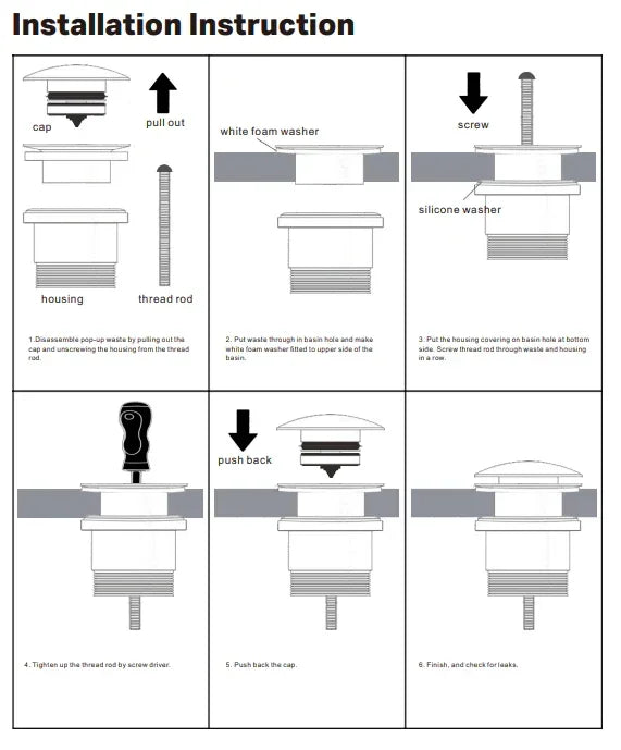 NERO UNIVERSAL POP UP WASTE MATTE WHITE - Ideal Bathroom CentreNRA706MW