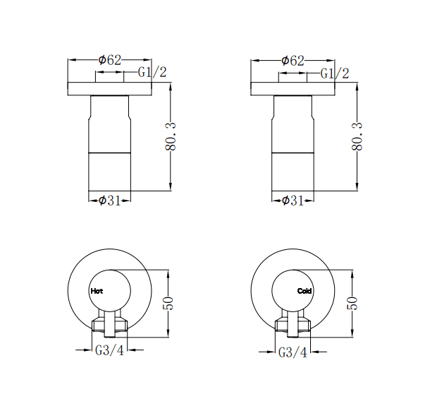 NERO WASHING MACHINE TAP SET BRUSHED BRONZE - Ideal Bathroom CentreNR262109dBZ