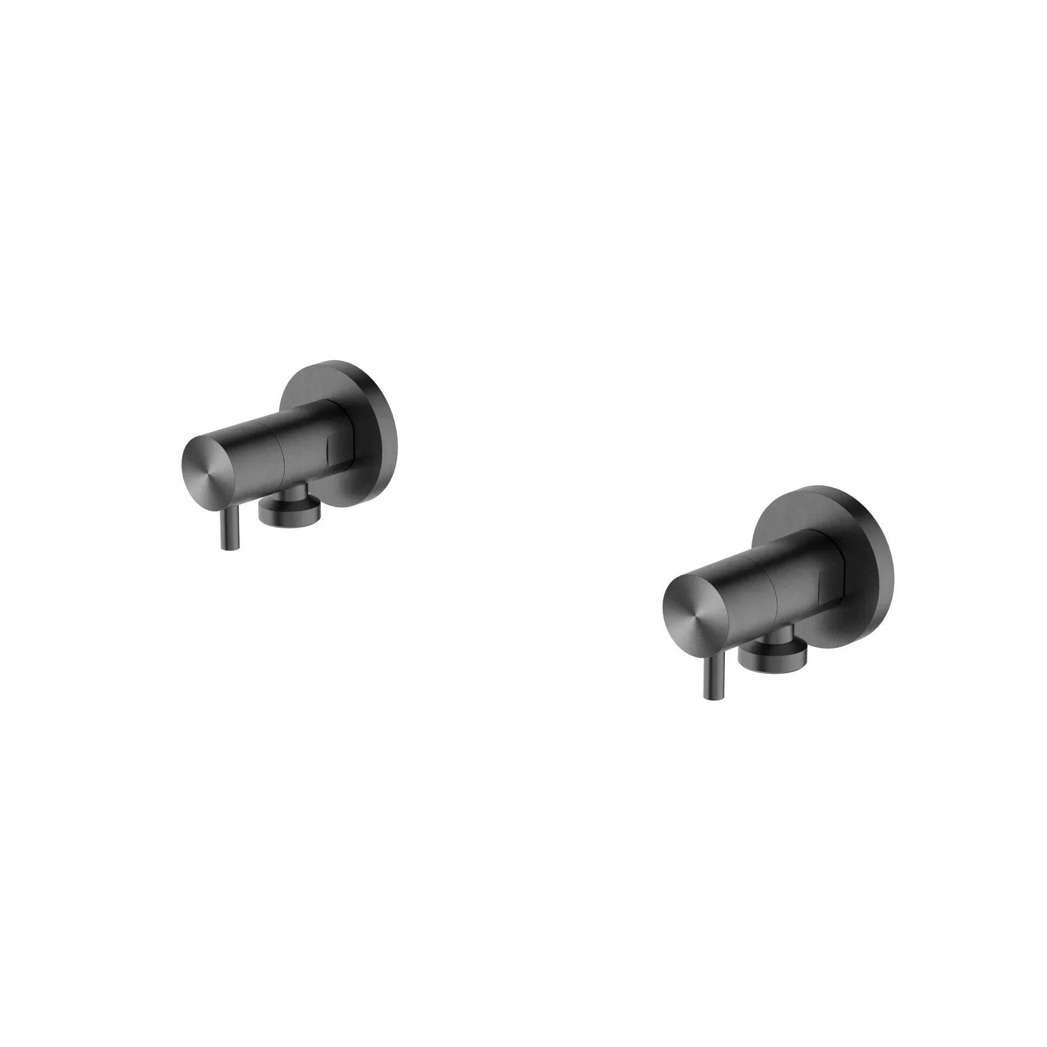 NERO WASHING MACHINE TAP SET GUN METAL - Ideal Bathroom CentreNR262109dGM