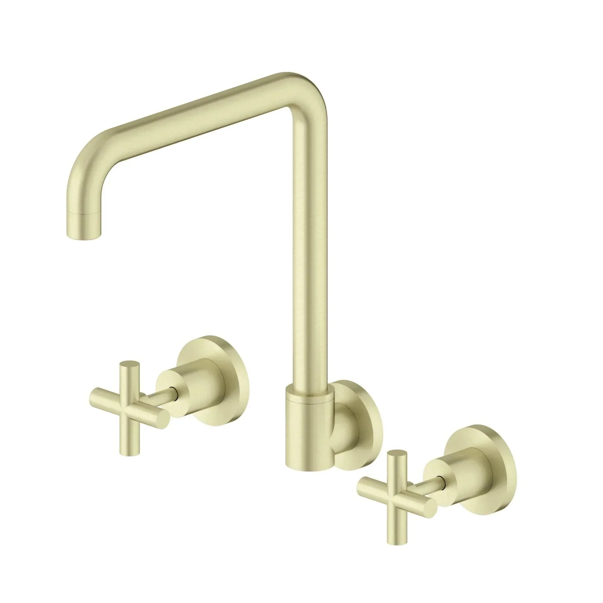 NERO X PLUS WALL KITCHEN SET SWIVEL SPOUT BRUSHED GOLD - Ideal Bathroom CentreNR201607BG